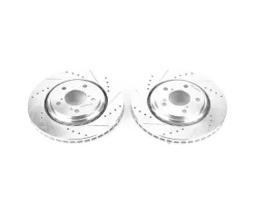 Power Stop Evolution Drilled & Slotted Rotors - Pair Front Acura MDX 2017-2019