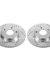 Power Stop Evolution Drilled & Slotted Rotors - Pair Front Nissan Sentra 2013-2019                                     - JBR1591XPR - Image 2