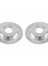 Power Stop Evolution Drilled & Slotted Rotors - Pair Rear Hyundai Azera 2017                                     - JBR1712XPR - Image 2