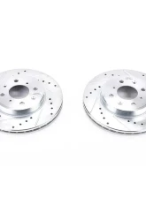 Power Stop Evolution Drilled & Slotted Rotors - Pair Front Honda Fit 2015-2019                                     - JBR1714XPR - Image 2