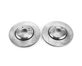 Power Stop Evolution Drilled & Slotted Rotors - Pair Front Acura ILX 2017-2018