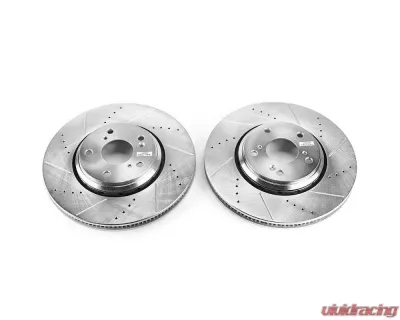 Power Stop Evolution Drilled & Slotted Rotors - Pair Front Acura ILX 2017-2018 - JBR1730XPR