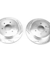 Power Stop Evolution Drilled & Slotted Rotors - Pair Rear Nissan Titan 2017-2018                                     - JBR1753XPR - Image 2