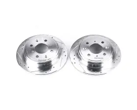 Power Stop Evolution Drilled & Slotted Rotors - Pair Rear Acura Integra 1990-2001