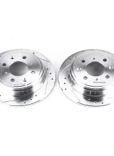 Power Stop Evolution Drilled & Slotted Rotors - Pair Rear Acura Integra 1990-2001                                     - JBR308XPR - Image 2