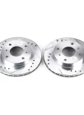 Power Stop Evolution Drilled & Slotted Rotors - Pair Front Nissan 240SX 1989-1996                                     - JBR502XPR - Image 2