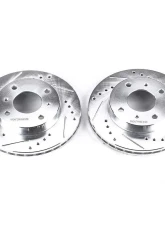 Power Stop Evolution Drilled & Slotted Rotors - Pair Front Infiniti G20 1991-1996                                     - JBR503XPR - Image 2