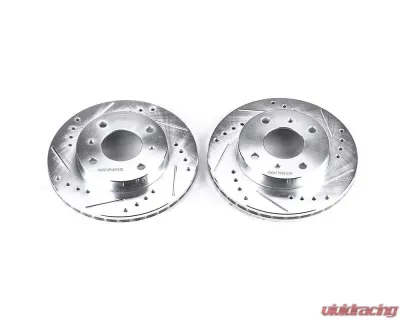Power Stop Evolution Drilled & Slotted Rotors - Pair Front Infiniti G20 1991-1996 - JBR503XPR