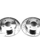Power Stop Evolution Drilled & Slotted Rotors - Pair Rear Nissan 240SX 1989-1998                                     - JBR504XPR - Image 2