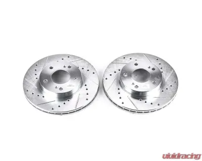 Power Stop Evolution Drilled & Slotted Rotors - Pair Front Infiniti I30 1996-1999 - JBR505XPR