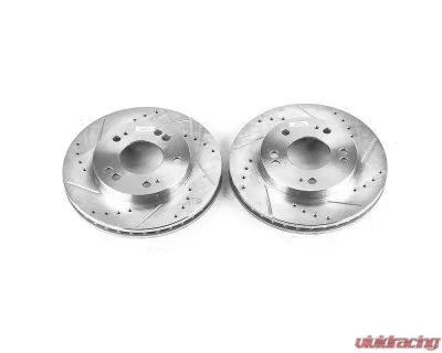 Power Stop Evolution Drilled & Slotted Rotors - Pair Front Chrysler Sebring 1995-2005 - JBR518XPR