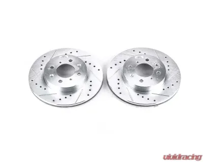 Power Stop Evolution Drilled & Slotted Rotors - Pair Front Acura EL 1997-2005 - JBR522XPR