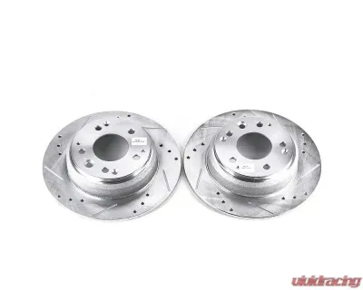 Power Stop Evolution Drilled & Slotted Rotors - Pair Rear Acura Legend 1991-1995 - JBR529XPR