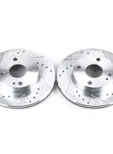 Power Stop Evolution Drilled & Slotted Rotors - Pair Front Mazda Miata 1990-1993                                     - JBR543XPR - Image 2