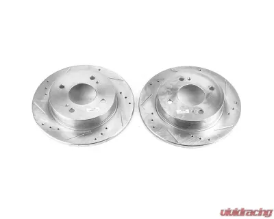 Power Stop Evolution Drilled & Slotted Rotors - Pair Rear Infiniti G20 1991-1996 - JBR553XPR