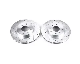 Power Stop Evolution Drilled & Slotted Rotors - Pair Front Infiniti G20 1999-2002