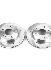 Power Stop Evolution Drilled & Slotted Rotors - Pair Front Nissan 240SX 1994-1996                                     - JBR559XPR - Image 2