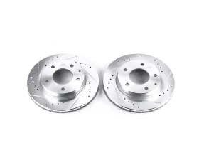 Power Stop Evolution Drilled & Slotted Rotors - Pair Front Ford Probe 1993-1997
