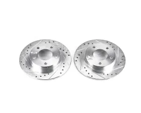 Power Stop Evolution Drilled & Slotted Rotors - Pair Rear Ford Probe 1993-1997