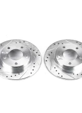 Power Stop Evolution Drilled & Slotted Rotors - Pair Rear Ford Probe 1993-1997                                     - JBR578XPR - Image 2