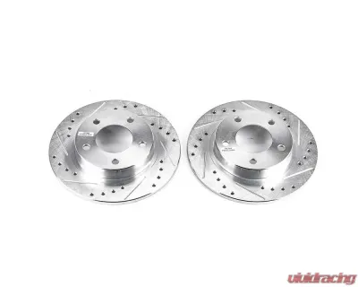 Power Stop Evolution Drilled & Slotted Rotors - Pair Rear Ford Probe 1993-1997 - JBR578XPR