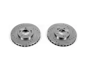 Power Stop Evolution Drilled & Slotted Rotors - Pair Front Dodge Stealth 1991-1993