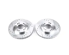 Power Stop Evolution Drilled & Slotted Rotors - Pair Front Dodge Stealth 1991-1996