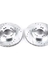 Power Stop Evolution Drilled & Slotted Rotors - Pair Front Dodge Stealth 1991-1996                                     - JBR583XPR - Image 2