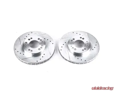 Power Stop Evolution Drilled & Slotted Rotors - Pair Front Dodge Stealth 1991-1996 - JBR583XPR