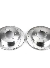 Power Stop Evolution Drilled & Slotted Rotors - Pair Rear Dodge Stealth 1991-1993                                     - JBR585XPR - Image 2