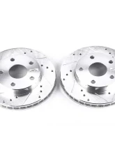 Power Stop Evolution Drilled & Slotted Rotors - Pair Front Toyota MR2 1991-1995                                     - JBR590XPR - Image 2