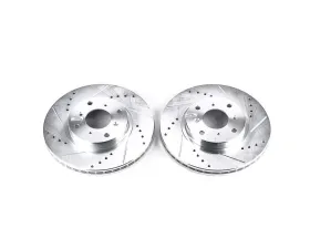 Power Stop Evolution Drilled & Slotted Rotors - Pair Front Honda Prelude 1993-1996