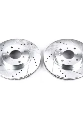 Power Stop Evolution Drilled & Slotted Rotors - Pair Front Honda Prelude 1993-1996                                     - JBR707XPR - Image 2