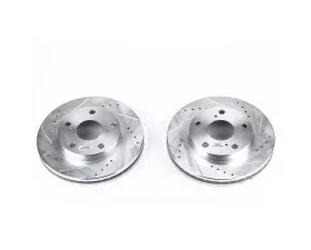 Power Stop Evolution Drilled & Slotted Rotors - Pair Front Toyota Camry 1992-2001