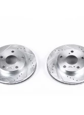 Power Stop Evolution Drilled & Slotted Rotors - Pair Front Toyota Camry 1992-2001                                     - JBR711XPR - Image 2