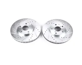 Power Stop Evolution Drilled & Slotted Rotors - Pair Front Lexus GS300 1993-2005