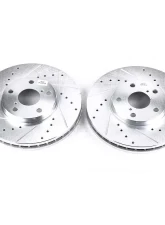 Power Stop Evolution Drilled & Slotted Rotors - Pair Front Lexus GS300 1993-2005                                     - JBR716XPR - Image 2