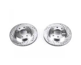 Power Stop Evolution Drilled & Slotted Rotors - Pair Front Eagle GTX 1991-1993