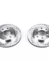 Power Stop Evolution Drilled & Slotted Rotors - Pair Front Eagle GTX 1991-1993                                     - JBR722XPR - Image 2