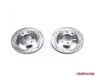 Power Stop Evolution Drilled & Slotted Rotors - Pair Front Eagle GTX 1991-1993 - JBR722XPR
