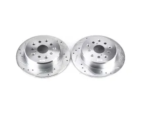 Power Stop Evolution Drilled & Slotted Rotors - Pair Rear Lexus GS300 1998-2005