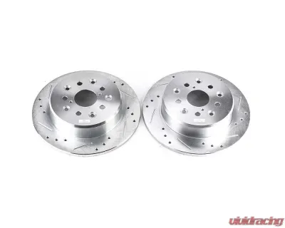 Power Stop Evolution Drilled & Slotted Rotors - Pair Rear Lexus GS300 1998-2005 - JBR739XPR