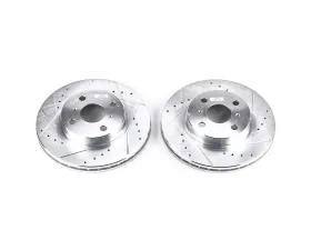 Power Stop Evolution Drilled & Slotted Rotors - Pair Front Chevrolet Prizm 1998-2002