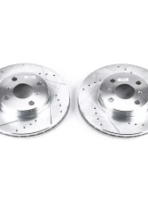 Power Stop Evolution Drilled & Slotted Rotors - Pair Front Chevrolet Prizm 1998-2002                                     - JBR741XPR - Image 2