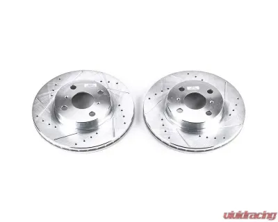 Power Stop Evolution Drilled & Slotted Rotors - Pair Front Chevrolet Prizm 1998-2002 - JBR741XPR