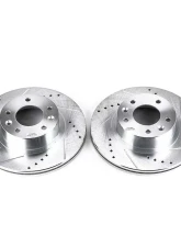 Power Stop Evolution Drilled & Slotted Rotors - Pair Front Mazda RX-7 1993-1995                                     - JBR760XPR - Image 2