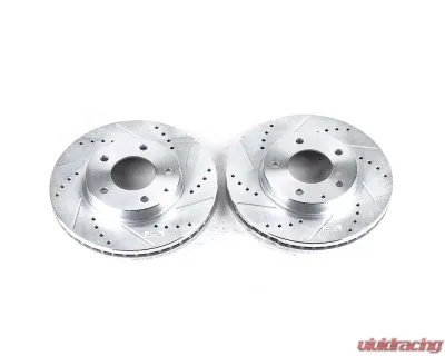 Power Stop Evolution Drilled & Slotted Rotors - Pair Front Mazda Millenia 1995-2000 - JBR762XPR