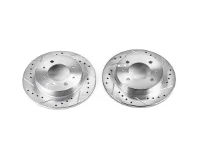 Power Stop Evolution Drilled & Slotted Rotors - Pair Rear Hyundai Elantra 1997-2006