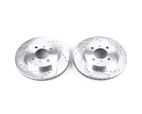 Power Stop Evolution Drilled & Slotted Rotors - Pair Front Mitsubishi Lancer 2002-2007