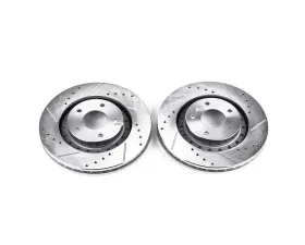 Power Stop Evolution Drilled & Slotted Rotors - Pair Front Dodge Stealth 1994-1996